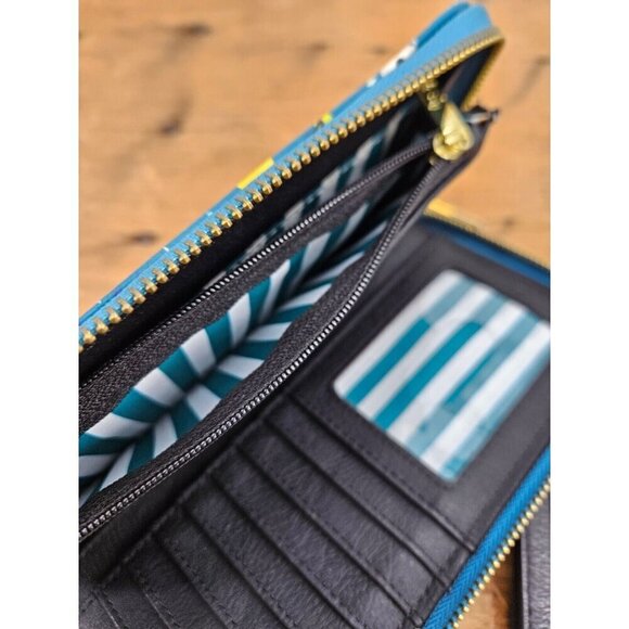 Loungefly Disney Parks Chibi Blue Wallet Characters Attraction Treats Mickey - Picture 10 of 10